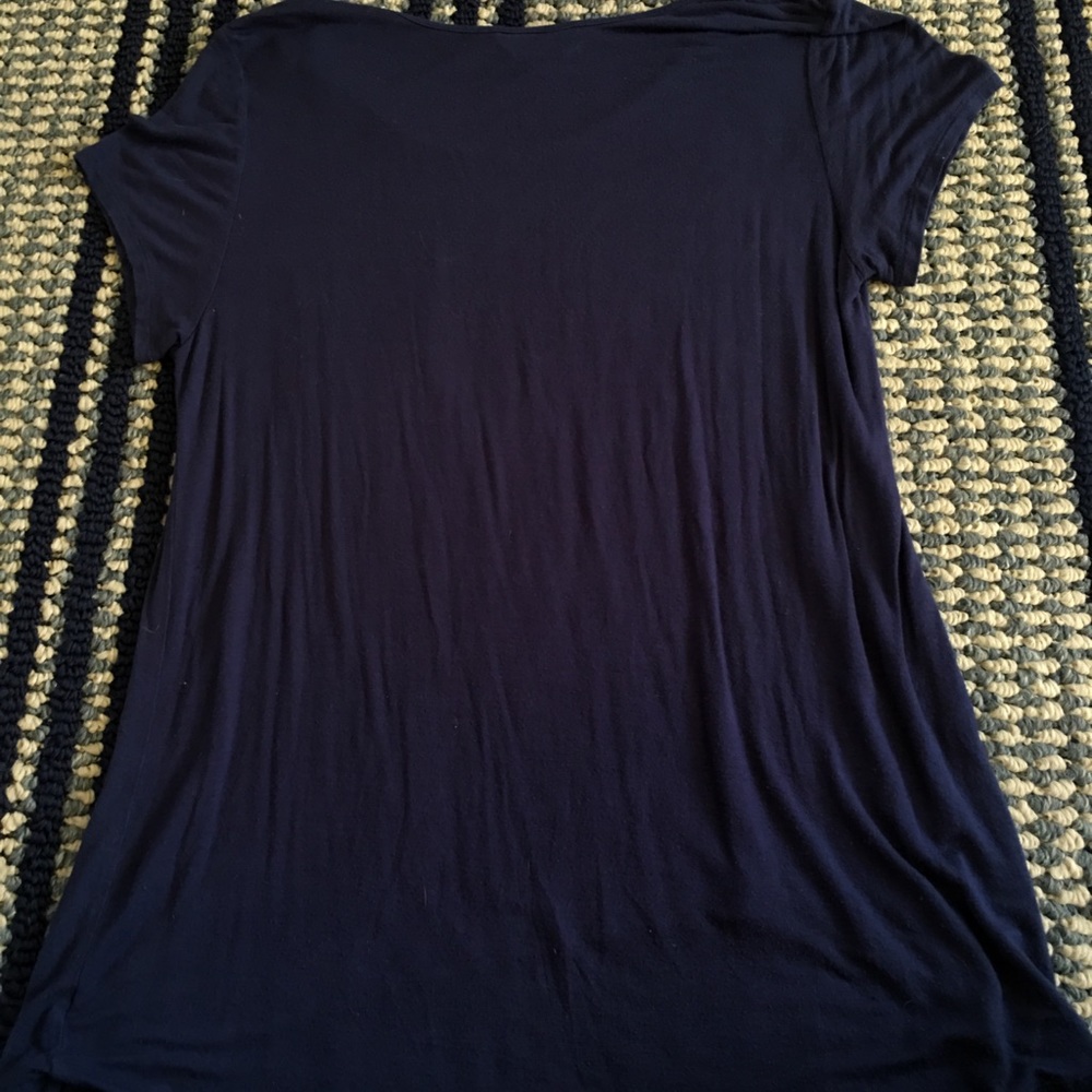 Navy flowy top
